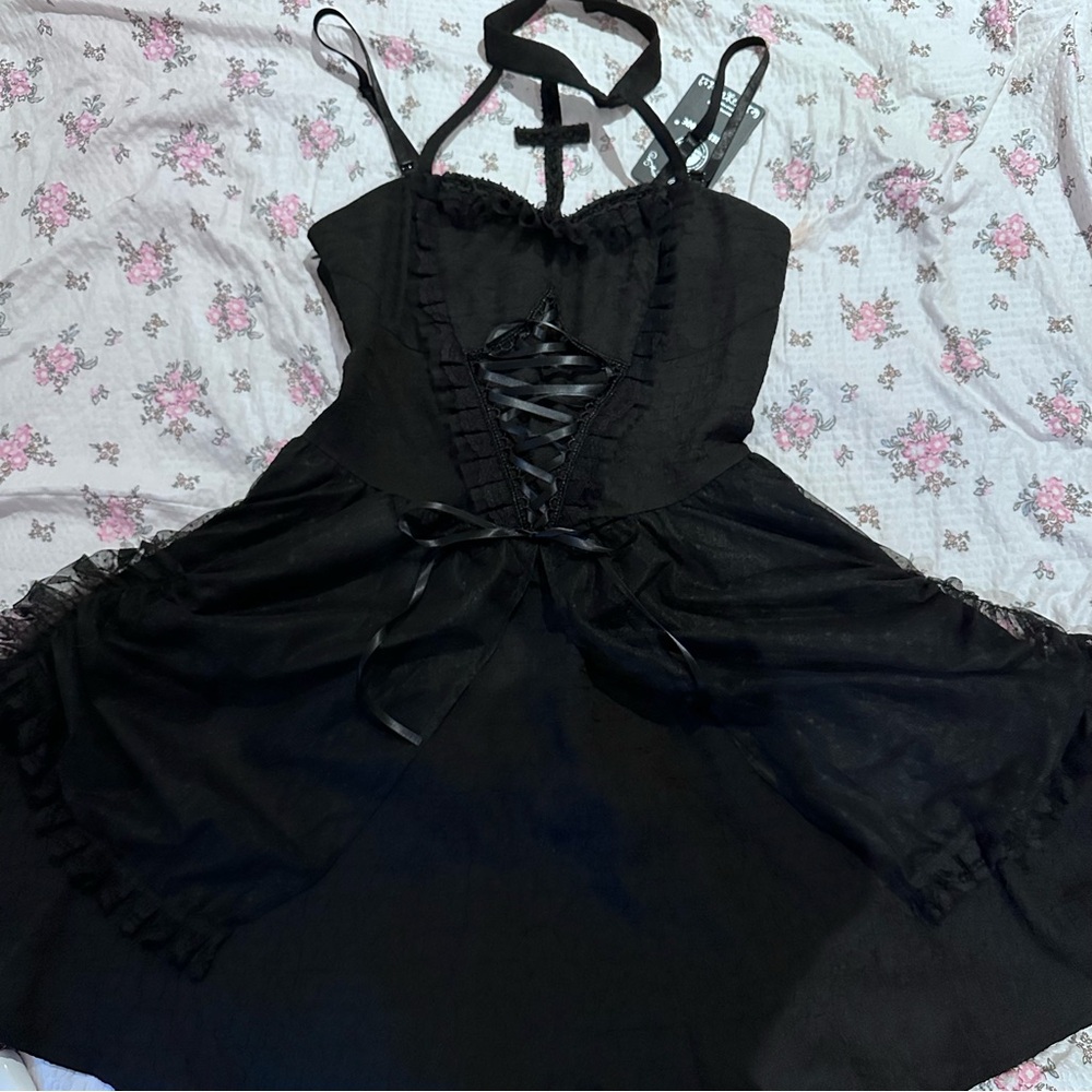 Dark in love goth lolita mini dress L